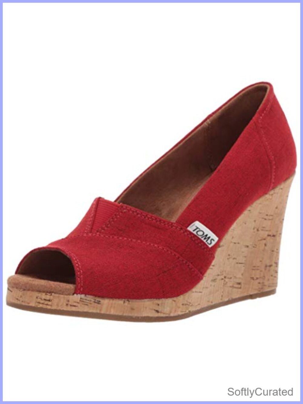 Womens Textile Wedge Sandals Peep Toe Platform